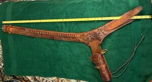 Leather Gun Belt Western hand made in Mexico size 40